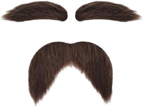 AXEN Fake Mustache and Eyebrows, Self Adhesive Fake Beard Mustaches Bushy Eyebrows, Funny Cosplay Costume Accessories in Saudi Arabia