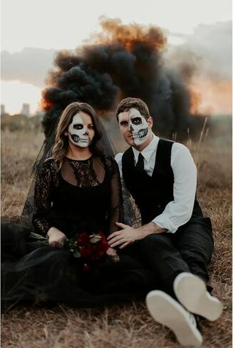 Black Lace Veil Rose Wedding Retro Gothic Halloween Party Costume Veil for Bride With Comb in Saudi Arabia