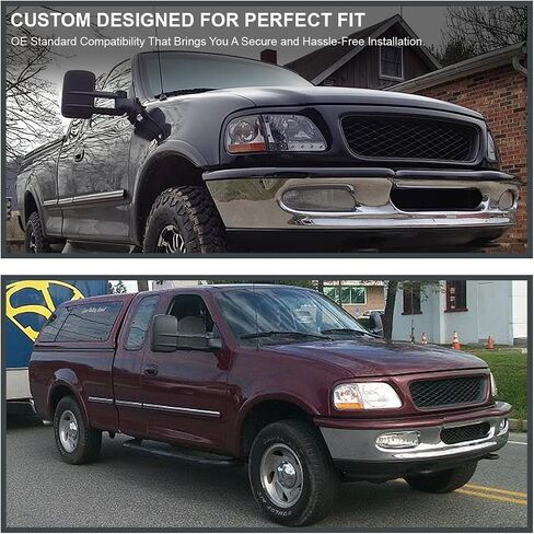 Spec-D Tuning Manual Telescoping Extendable Tow Mirrors Compatible with 1997-2003 Ford F150/F250 Left + Right Pair in Saudi Arabia