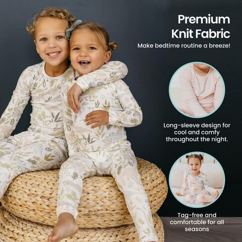 Copper Pearl Two Piece Long Sleeve Toddler Pajamas PJ Sets for Boys and Girls - Adorable Pattern Pajamas, Breathable Fabric to Keep Cool While Sleeping, Sizes 12 Months to 5T - Hunter in Saudi Arabia