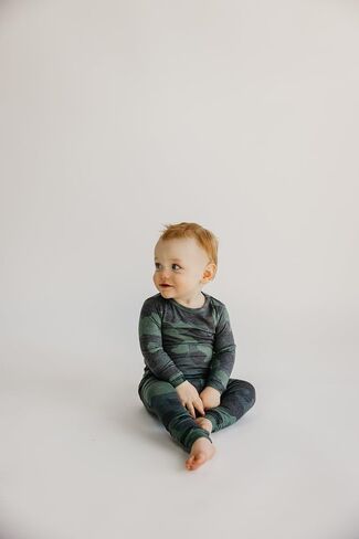 Copper Pearl Two Piece Long Sleeve Toddler Pajamas PJ Sets for Boys and Girls - Adorable Pattern Pajamas, Breathable Fabric to Keep Cool While Sleeping, Sizes 12 Months to 5T - Hunter in Saudi Arabia