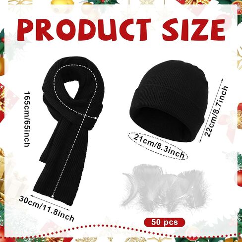 Mepase 8 Pcs Christmas Home Intruder Costume Funny Movie Group Costume Accessories Include Afro Wig Mustache Beanie Hat Scarf Gloves with Feathers Bulk for Holiday Halloween Cosplay Party in Saudi Arabia
