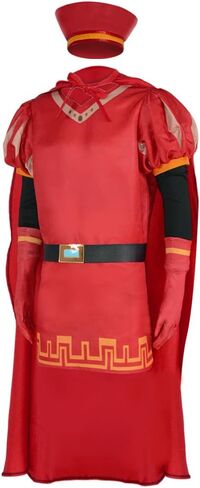 Men King Costume Red Robe Cloak Glove Hat Adult Fullset in Saudi Arabia