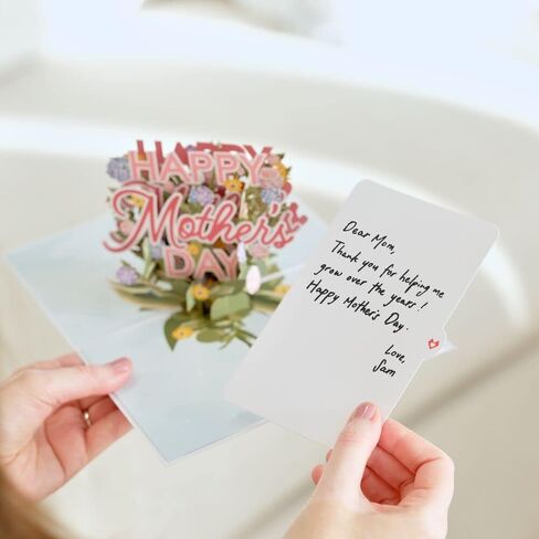 Lovepop Happy Mother's Day Cherry Blossom Pop-Up Card, 5 x 7", Gift for Mom, 3D Flower Card for Mom or Daughter, Unique Greeting Card for Mom in Saudi Arabia