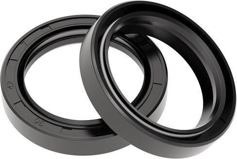 Oil Seal O Ring 36mm OD 25mm ID 7mm Width, TC Nitrile Rubber Cover Double Lip with Spring for Bearing Shaft Resist Oil and Heat, Black in Saudi Arabia