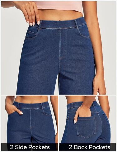 Ewedoos Wide Leg Jeans Woman High Waisted Stretchy Baggy Jeans for Women Pull On Trendy Womens Jeans Straight Denim Pants in Saudi Arabia