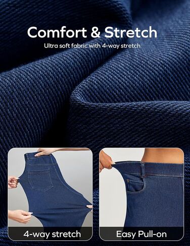 Ewedoos Wide Leg Jeans Woman High Waisted Stretchy Baggy Jeans for Women Pull On Trendy Womens Jeans Straight Denim Pants in Saudi Arabia