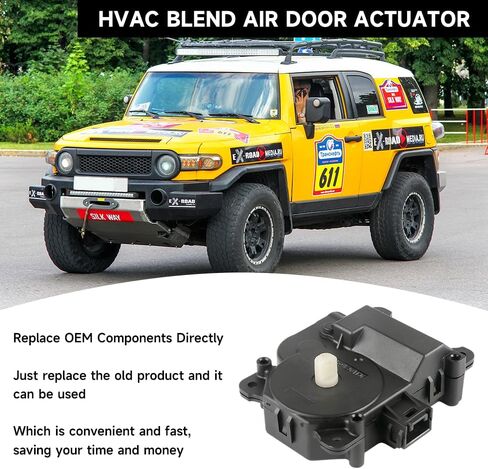 HVAC Blend Air Door Actuator Heater Blend Door Actuator - Compatible for Toyota FJ Cruiser 4.0L V6 - Gas 2007-2014 [Base, Trail Teams Special Edition, TRD Special Edition] - Replace Part 8710635120 in Saudi Arabia