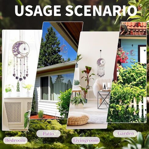Dream Catchers Tree of Life Dream Catcher Amethyst Crystal Dreamcatcher Wall Decor with Healing Crystal Stone & Fluorite Wall Art Hanging for Bedroom Home Decor Bless Gift Wedding Garden-Purple in Kuwait