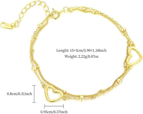 SUYACS 14K مطلية بالذهب نجمة حمراء سلسلة أساور للنساء مشبك ورق لذيذ القلب مكعب زركونيا ربط سلسلة سوار سوار الصداقة أفضل صديق هدايا عيد ميلاد حفلة موسيقية لأصدقاء ابنة in Kuwait
