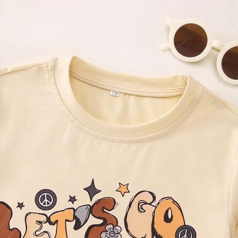 Girls Halloween T-Shirt Lets Go Ghouls Ghost Shirts Spooky Season Kids Graphic Tee Short Sleeve Tops 5-10 Years in Saudi Arabia