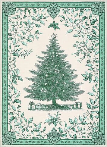 GarveeHome Christmas Rugs 9x12 Christmas Tree Print Area Rug Washable for Bedroom,Soft Nursery Mat Non-Slip Stain Resistant Living Room, Holiday Decor Untra-Thin Carpet for Office Red in Saudi Arabia