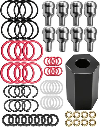 Oil Rail Seal Repair Kit Fit for Ford 6.0L Powerstroke 2003-2010 with Sealing Gaskets Sealing Rings Guide Sleeves Screws Tools Etc in Saudi Arabia