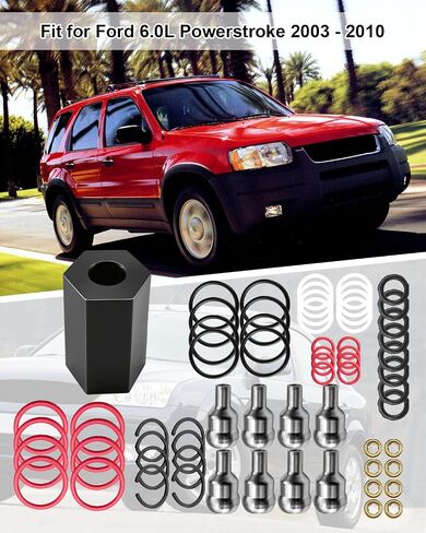 Oil Rail Seal Repair Kit Fit for Ford 6.0L Powerstroke 2003-2010 with Sealing Gaskets Sealing Rings Guide Sleeves Screws Tools Etc in Saudi Arabia