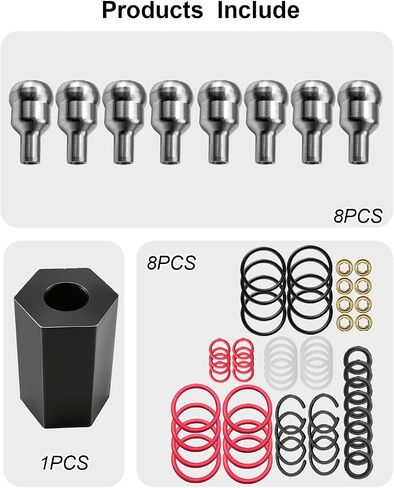 Oil Rail Seal Repair Kit Fit for Ford 6.0L Powerstroke 2003-2010 with Sealing Gaskets Sealing Rings Guide Sleeves Screws Tools Etc in Saudi Arabia