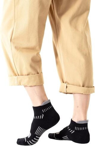 6 Pairs Mens Running Socks Breathable Mesh-hole Cushioned Socks for Men Size 10-13 13-15 in Saudi Arabia