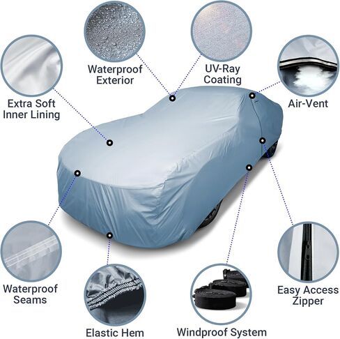 iCarCover Premium Car Cover for 1997-2002 Chrysler Plymouth Prowler Heavy Duty Waterproof All-Weather Automobiles Custom Fit Indoor Outdoor UV Snow Protection Covers with Straps and Bag in Kuwait