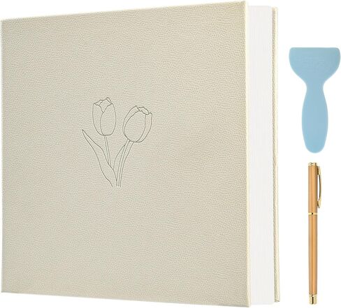 Self Adhesive Photo Album with 60 Pages – Picture Album Photos for 4x6 5x7 6x8 3x5 Photos,Faux Leather Cover Scrapbook Gift with Pen & Tools for Wedding,Baby,Family,Travel Memories in Saudi Arabia