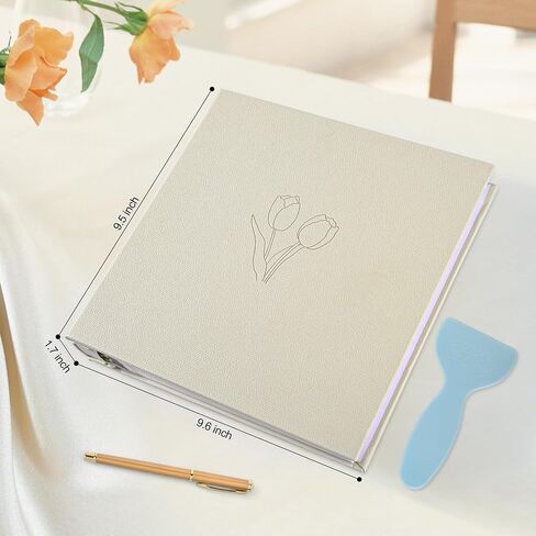 Self Adhesive Photo Album with 60 Pages – Picture Album Photos for 4x6 5x7 6x8 3x5 Photos,Faux Leather Cover Scrapbook Gift with Pen & Tools for Wedding,Baby,Family,Travel Memories in Saudi Arabia
