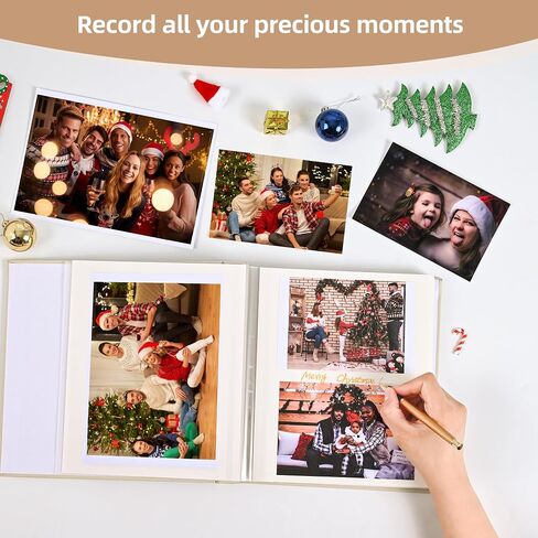 Self Adhesive Photo Album with 60 Pages – Picture Album Photos for 4x6 5x7 6x8 3x5 Photos,Faux Leather Cover Scrapbook Gift with Pen & Tools for Wedding,Baby,Family,Travel Memories in Saudi Arabia