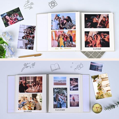 Self Adhesive Photo Album with 60 Pages – Picture Album Photos for 4x6 5x7 6x8 3x5 Photos,Faux Leather Cover Scrapbook Gift with Pen & Tools for Wedding,Baby,Family,Travel Memories in Saudi Arabia