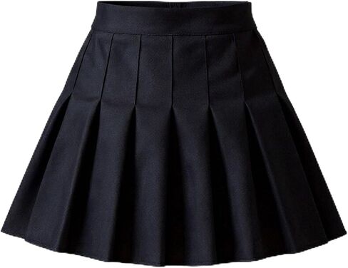 TTYAOVO Girl Skort Mini Flare Plain Pleated Skater Skirt Shool Uniform in Kuwait