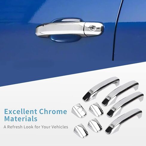 Chrome Mirror Covers + Door Handle Covers Fit for 2015-2020 Chevy Tahoe Suburban GMC Yukon/Yukon XL in Saudi Arabia