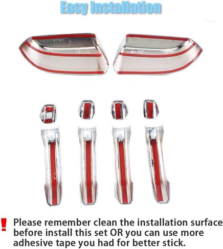 Chrome Mirror Covers + Door Handle Covers Fit for 2015-2020 Chevy Tahoe Suburban GMC Yukon/Yukon XL in Saudi Arabia