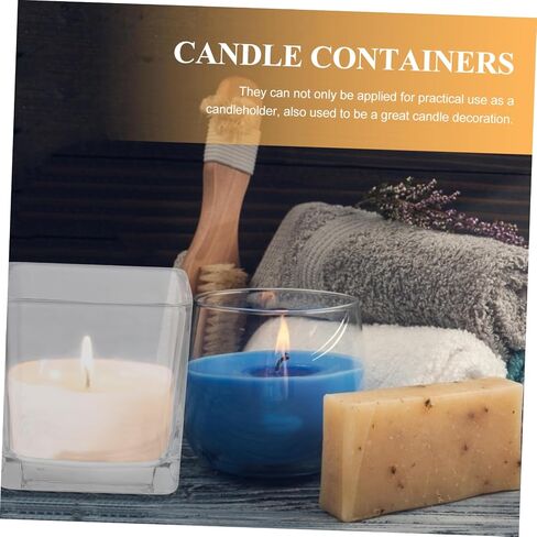 DECHOUS 2pcs Quality Material Glass Candle Cups DIY Candle Jar Container Creative Container Holders in Saudi Arabia