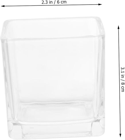 DECHOUS 2pcs Quality Material Glass Candle Cups DIY Candle Jar Container Creative Container Holders in Saudi Arabia
