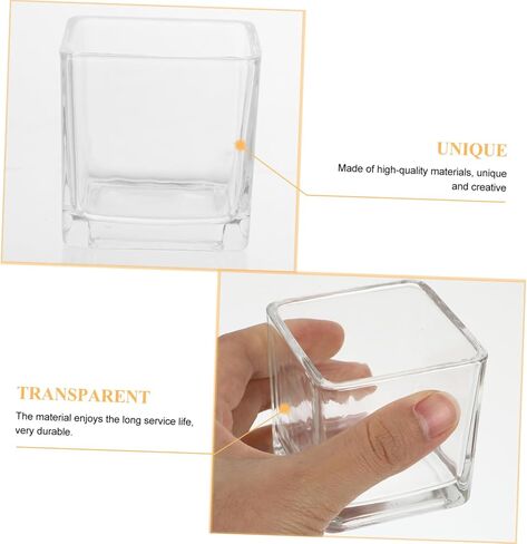 DECHOUS 2pcs Quality Material Glass Candle Cups DIY Candle Jar Container Creative Container Holders in Saudi Arabia