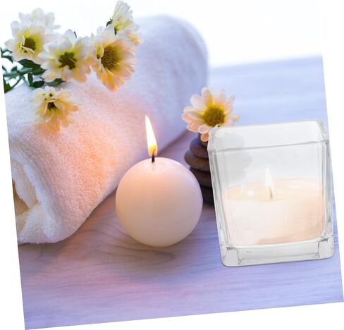 DECHOUS 2pcs Quality Material Glass Candle Cups DIY Candle Jar Container Creative Container Holders in Saudi Arabia