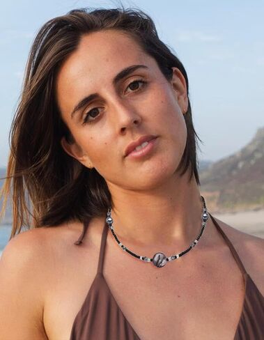 قلادة مطرزة للنساء بحجر غير منتظم وقلادة من اللؤلؤ مصنوعة يدويًا من الأحجار الكريمة بوهو قلادة مجوهرات صيفية للنساء in Kuwait