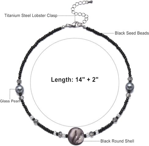 قلادة مطرزة للنساء بحجر غير منتظم وقلادة من اللؤلؤ مصنوعة يدويًا من الأحجار الكريمة بوهو قلادة مجوهرات صيفية للنساء in Kuwait