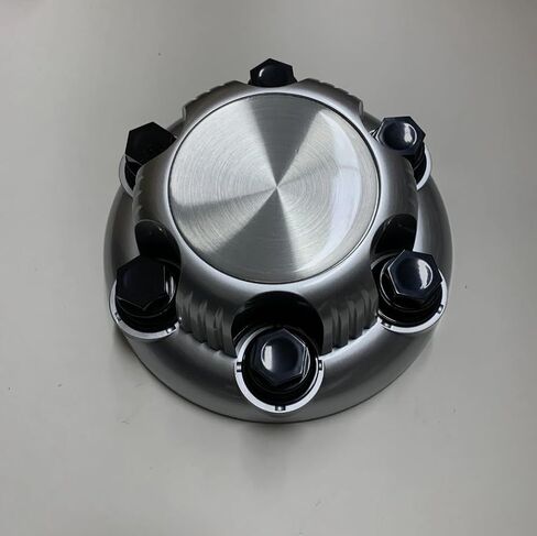 4 لسيارة Chevy Silverado 1500 Tahoe Avalanche، 6 غطاء مركزي لمحور 6 العروات 7-1/4 بوصة كروم #15067580#15067578 (أسود 4 قطع) in Kuwait
