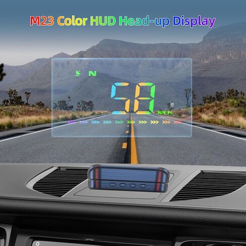 Heads Up Display for Cars Digital GPS Speedometer with Speed, Driving Direction, Overspeed Alarm & Fatigue Alert - Universal Plug & Play HUD for All Vehicles, Trucks, SUVs, and More in Saudi Arabia