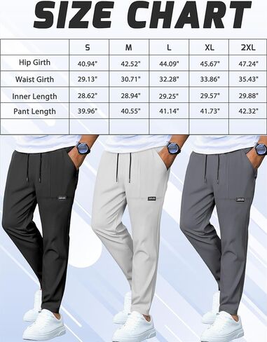 Men's Athletic Pants Elastic Waist Breathable with Pockets for Running in Saudi Arabia