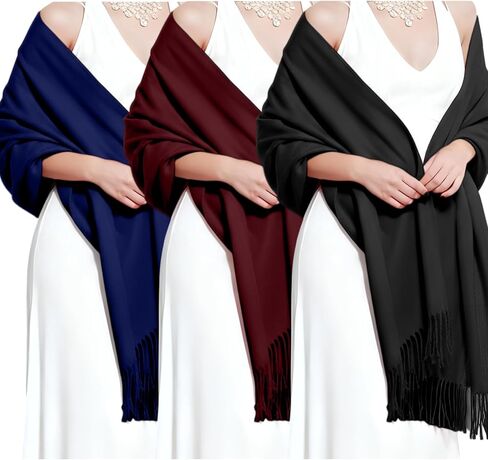 3 Pcs Shawl Wraps Blanket Scarves for Women Evening Wedding Bridesmaid Gifts Winter in Saudi Arabia
