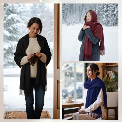 3 Pcs Shawl Wraps Blanket Scarves for Women Evening Wedding Bridesmaid Gifts Winter in Saudi Arabia