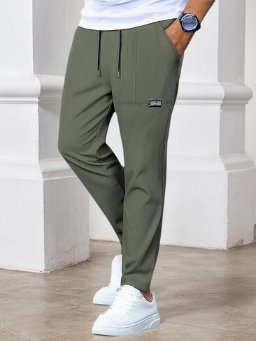 Men's Athletic Pants Elastic Waist Breathable with Pockets for Running in Saudi Arabia