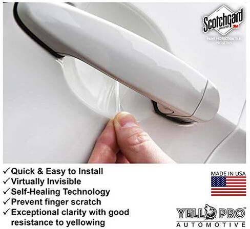 YelloPro Custom Fit Door Handle Cup 3M Anti Scratch Clear Bra Paint Protector Film Self Healing PPF Guard for 2014 2015 2016 2017 2018 2019 2020 2021 2022 2023 2024 Toyota 4Runner SUV in Saudi Arabia