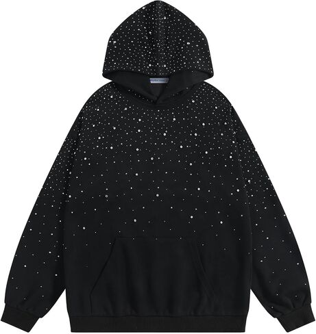 Aelfric Eden Rhinestone Hoodies Men Women Diamond Hooded Sweatshirt Fashion Luxury Casual Streetwear Unisex Hoodie Pullover in Saudi Arabia
