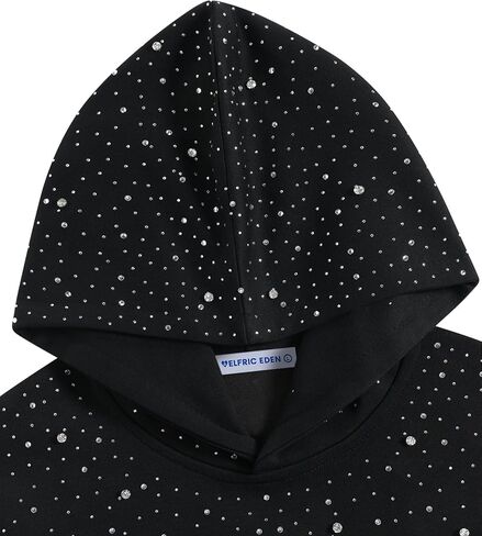 Aelfric Eden Rhinestone Hoodies Men Women Diamond Hooded Sweatshirt Fashion Luxury Casual Streetwear Unisex Hoodie Pullover in Saudi Arabia