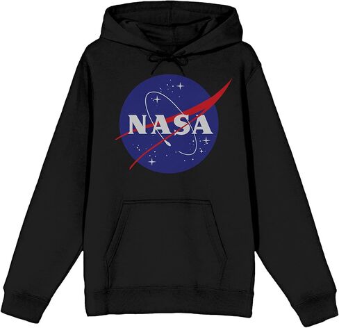 Bioworld NASA Logo Long Sleeve Men's Black Hooded Sweatshirt in Saudi Arabia