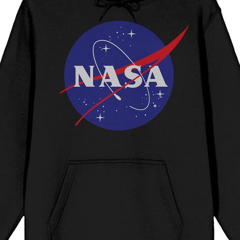 Bioworld NASA Logo Long Sleeve Men's Black Hooded Sweatshirt in Saudi Arabia