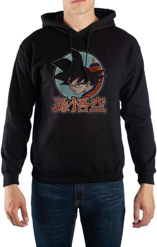 Bioworld Dragon Ball Z Goku Anime Mens Black Hooded Sweatshirt in Saudi Arabia