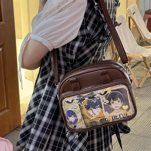 Ita Bag Ita Backpack with Insert Big Capacity Single Shoulder Bag Crossbody Bag Y2k Handbag Commuter Bag (Brown) in Saudi Arabia