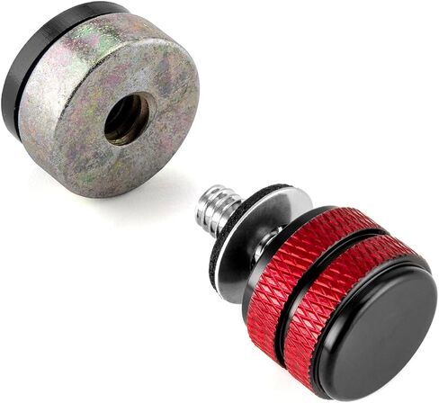 Wsays Seat Bolt Mount Screw Oxidized Black with Red and Rear Fender Seat Nut Base 1/4"-20 Thread Compatible with Harley Touring Sportster Dyna Softail Street and Trike 1986-2025 Models in Saudi Arabia