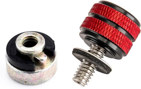 Wsays Seat Bolt Mount Screw Oxidized Black with Red and Rear Fender Seat Nut Base 1/4"-20 Thread Compatible with Harley Touring Sportster Dyna Softail Street and Trike 1986-2025 Models in Saudi Arabia