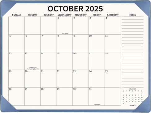 Desk Calendar 2025-2026 with Desktop Mat, 22x17 inch Large Desk Pad Calendar 18 Months Runs from 2025 to June 2026, Big Desk Blotter Calendar for Home Office and School, Apricot in Saudi Arabia